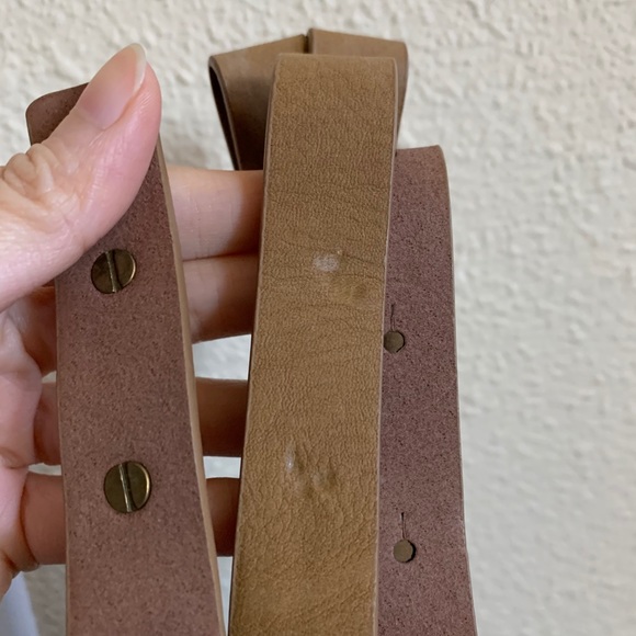 BCBGENERATION WAIST BELT BOW BUCKLE BROWN TAN - Picture 6 of 7